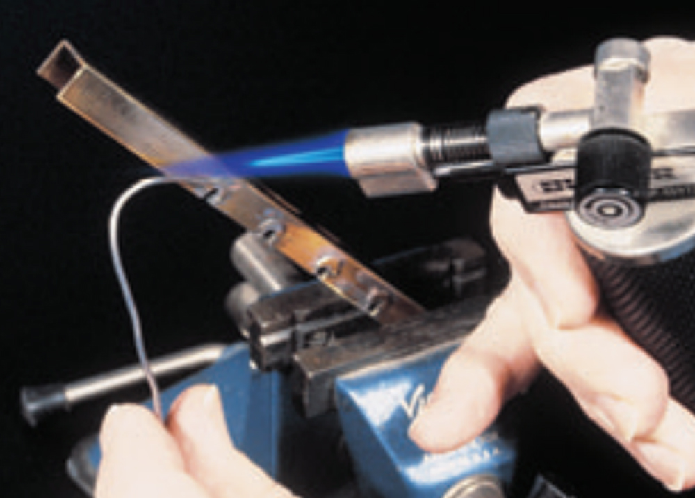 An image of a soldering torch in use