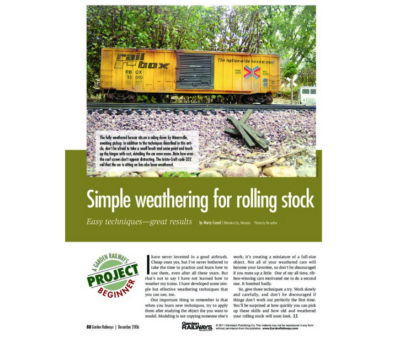 Simple techniques for weathering rolling stock