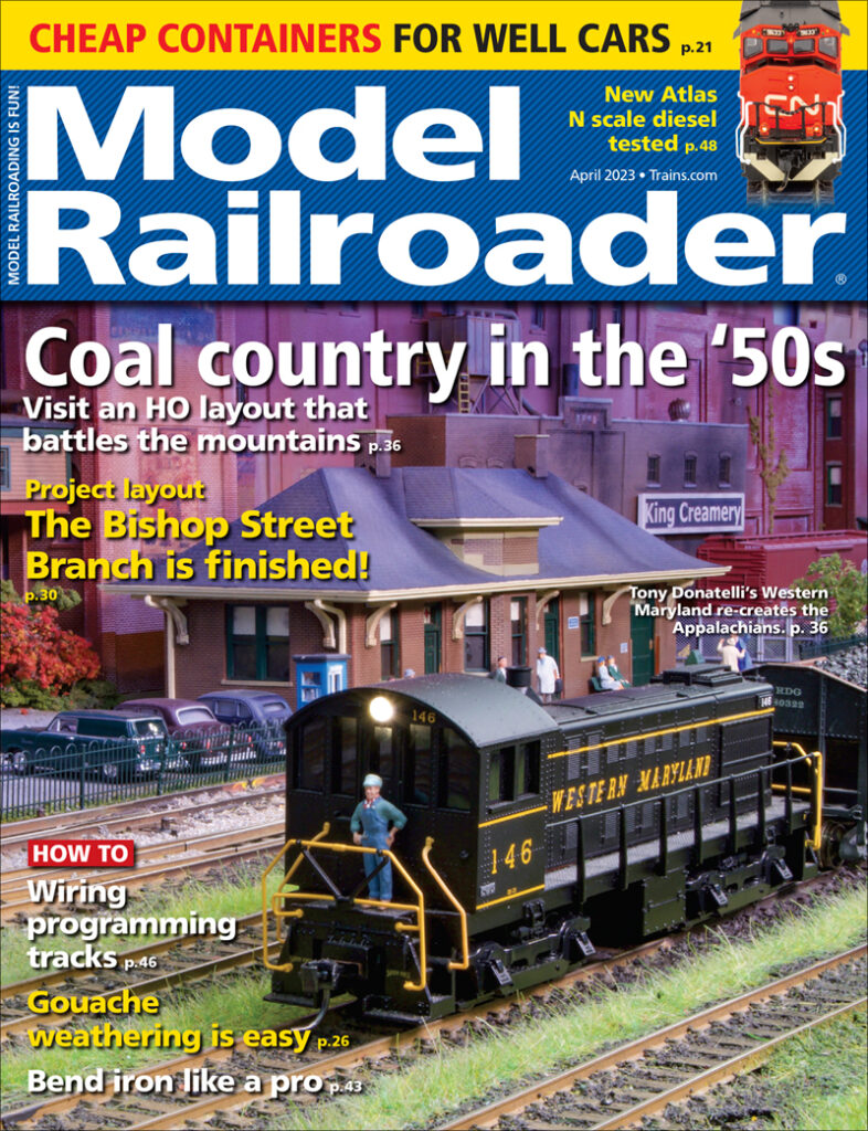 Current Issue: The April 2023 cover of Model Railroader