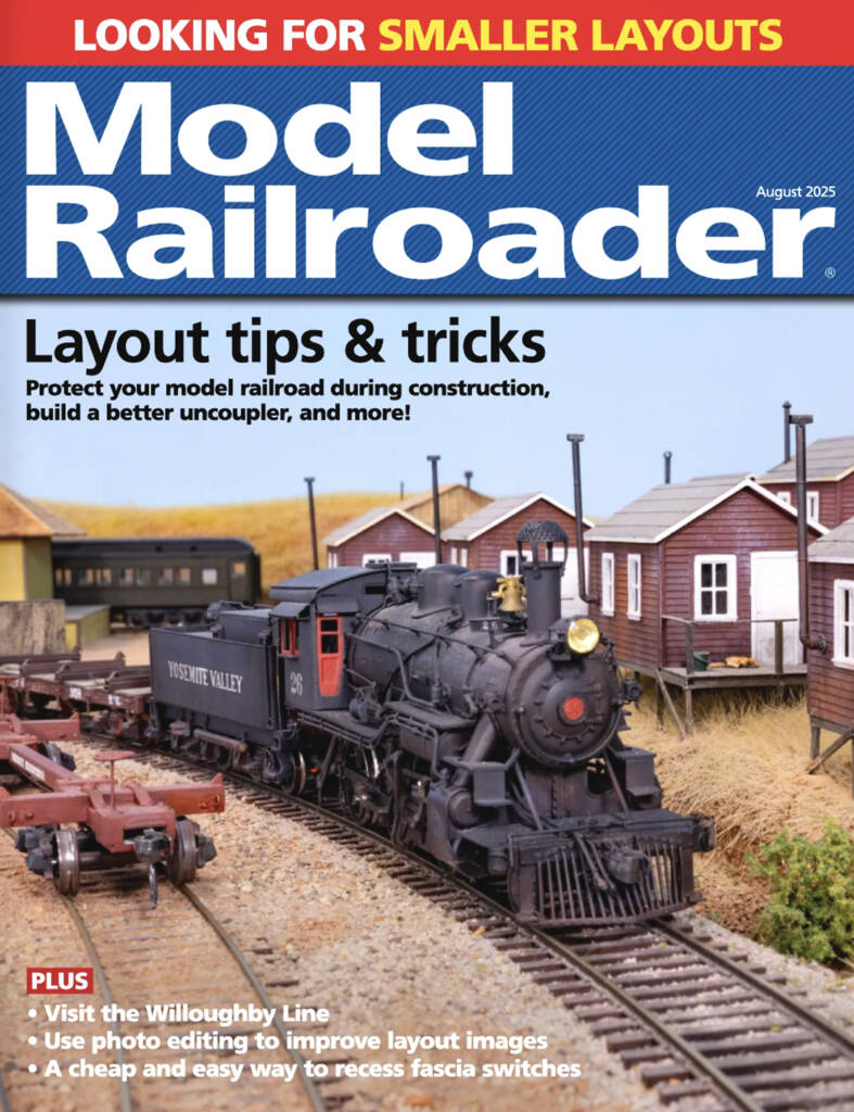 The August 2025 cover of Model Railroader