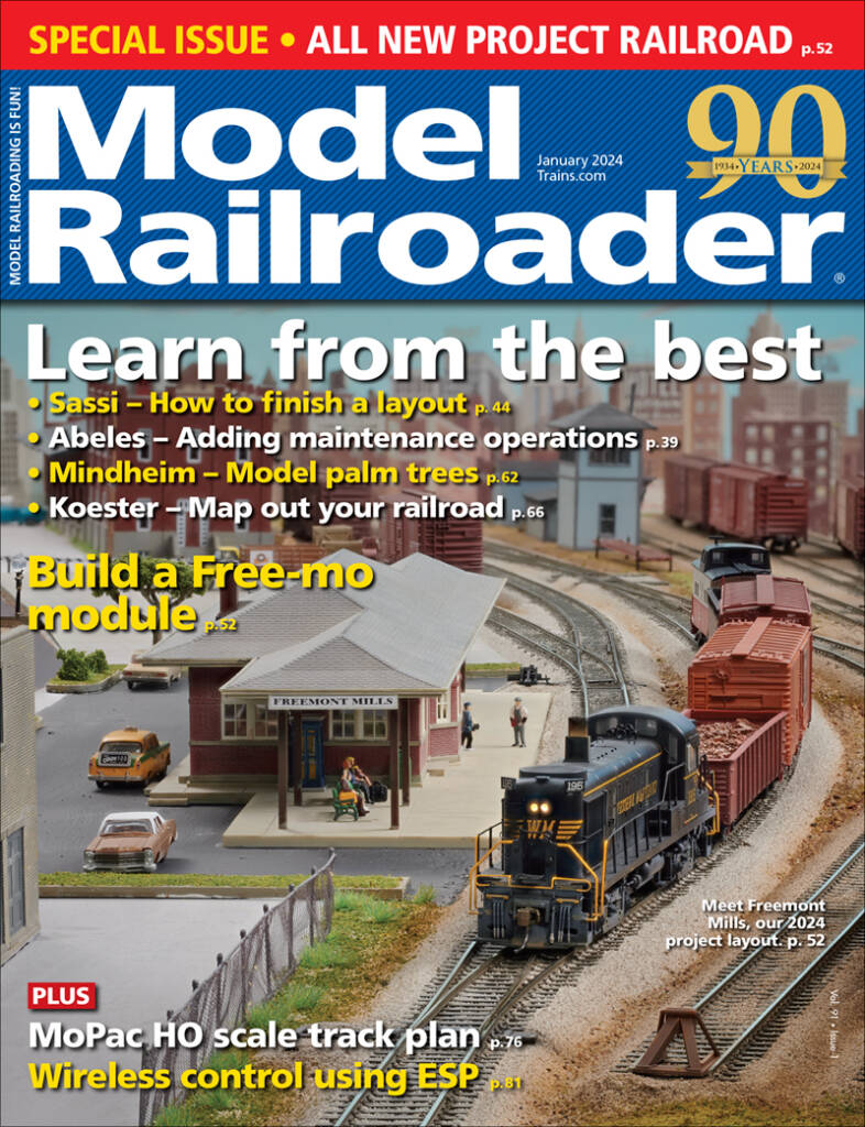 The January 2024 cover of Model Railroader
