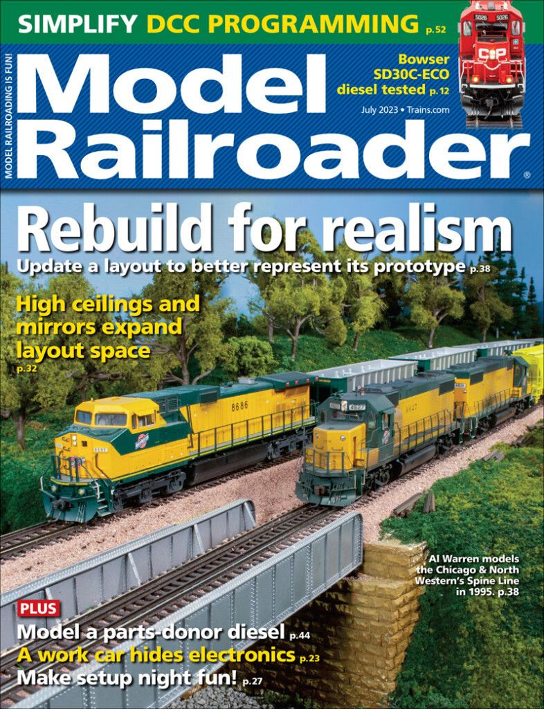 The July 2023 Model Railroader cover