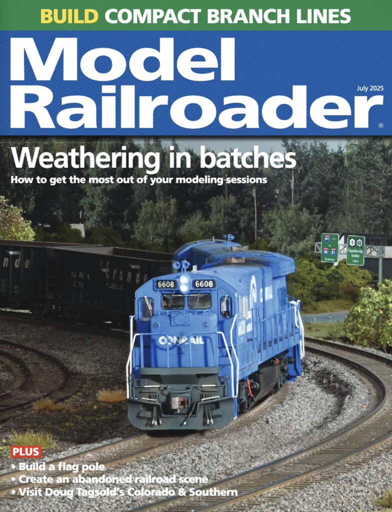 The July 2025 cover of Model Railroader