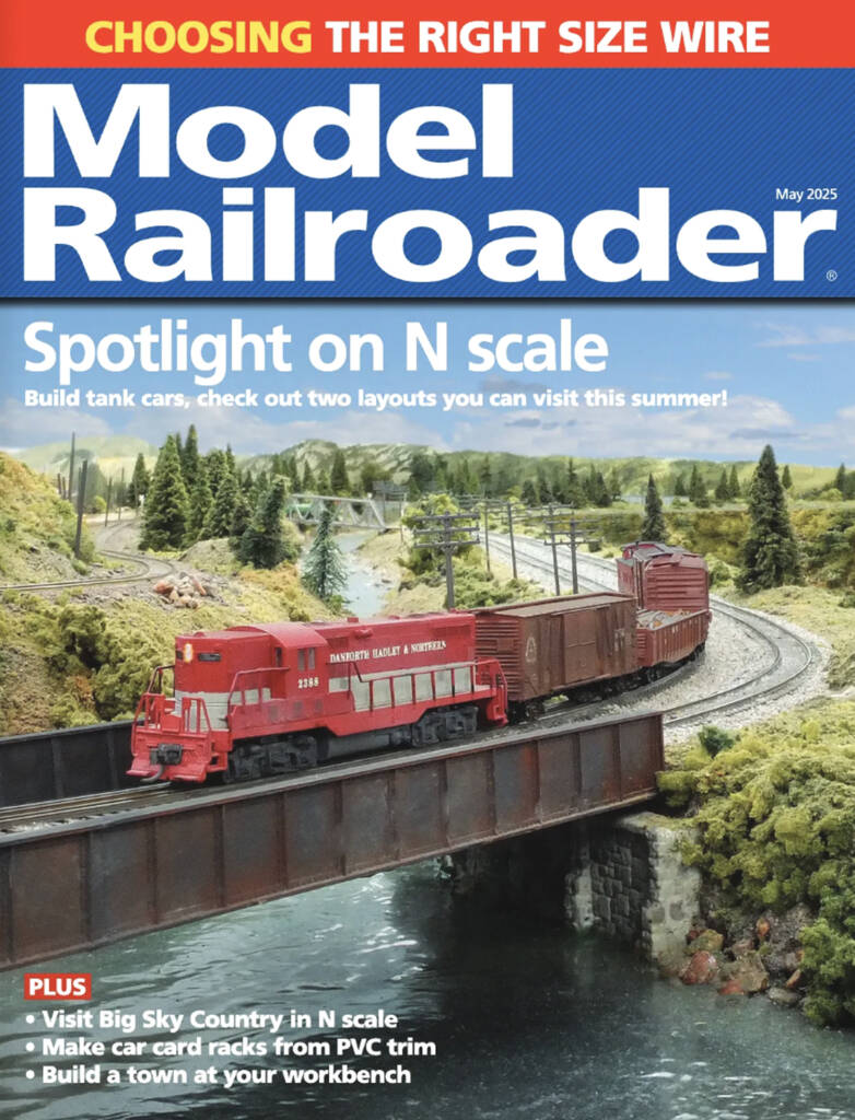 The May 2025 cover of Model Railroader magazine