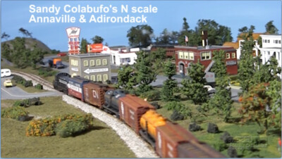 Video: N scale Annaville & Adirondack