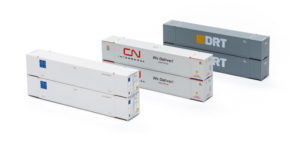 Jacksonville Terminal Co. N scale 53-foot corrugated intermodal containers with 6-42-6 sides