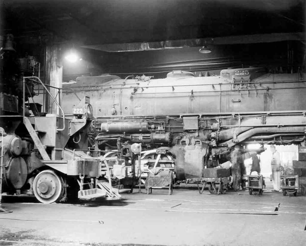 Duluth Missabe and Iron Range Railway 2-8-8-4s in shop