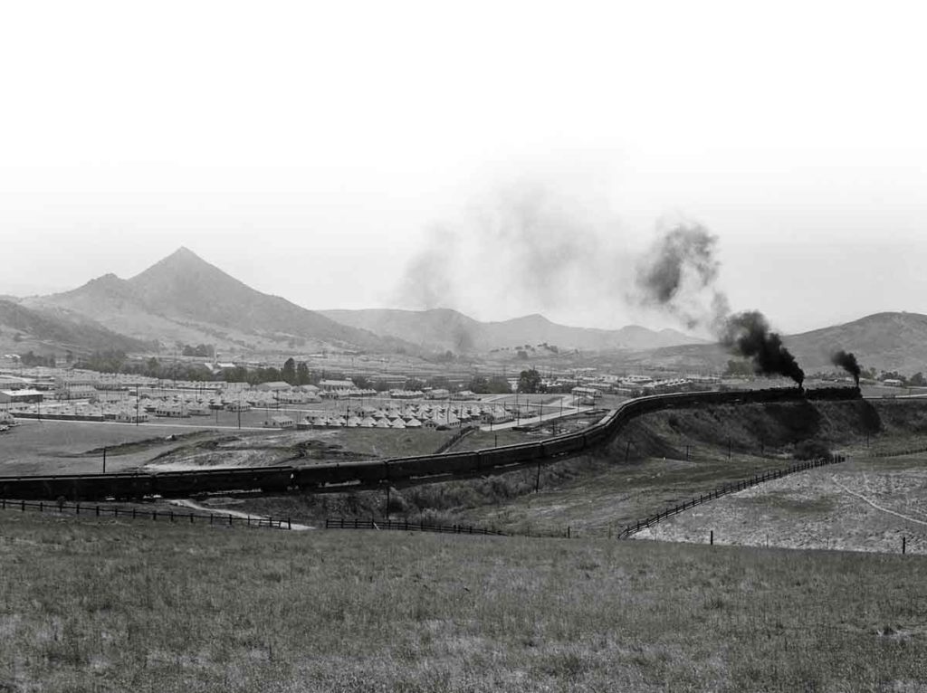 San Luis Obispo Army camp troop train