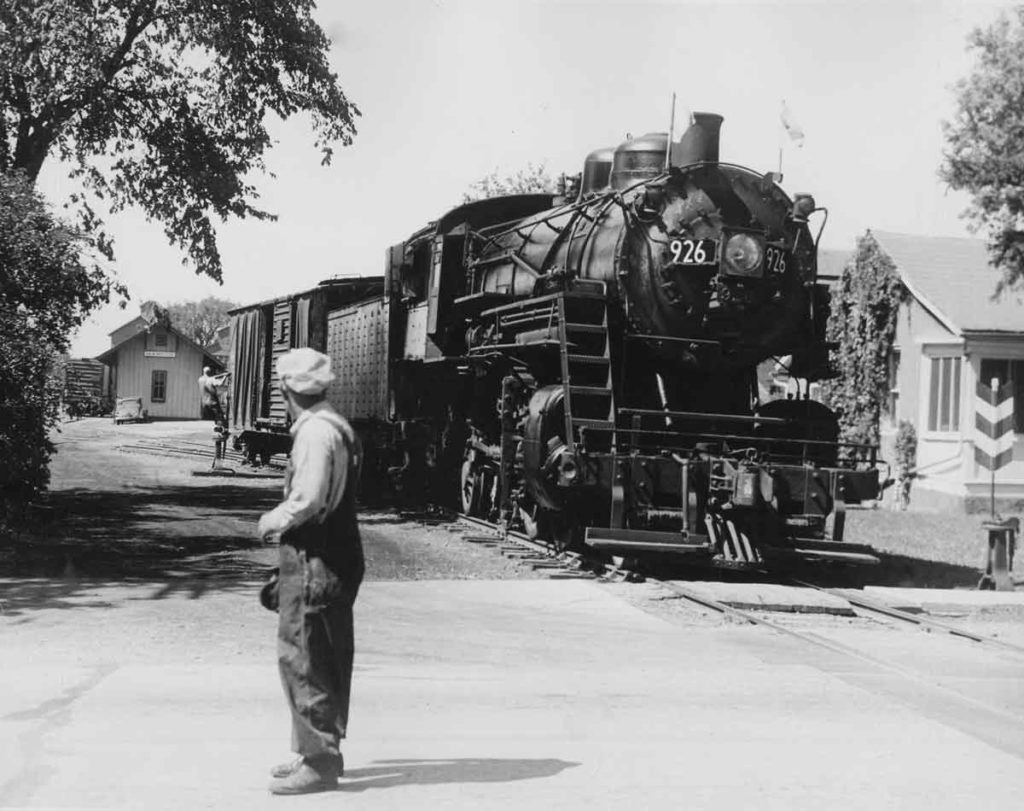 Milwaukee Road 2-6-2 in Merton, Wisconsin