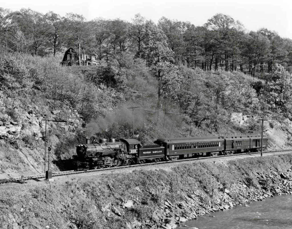 Western Maryland Railroad local train on the Potomac River