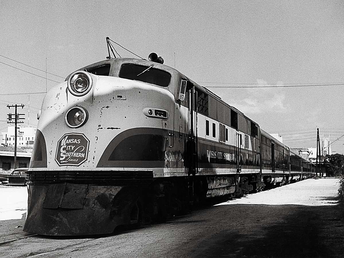 black and white photo of train