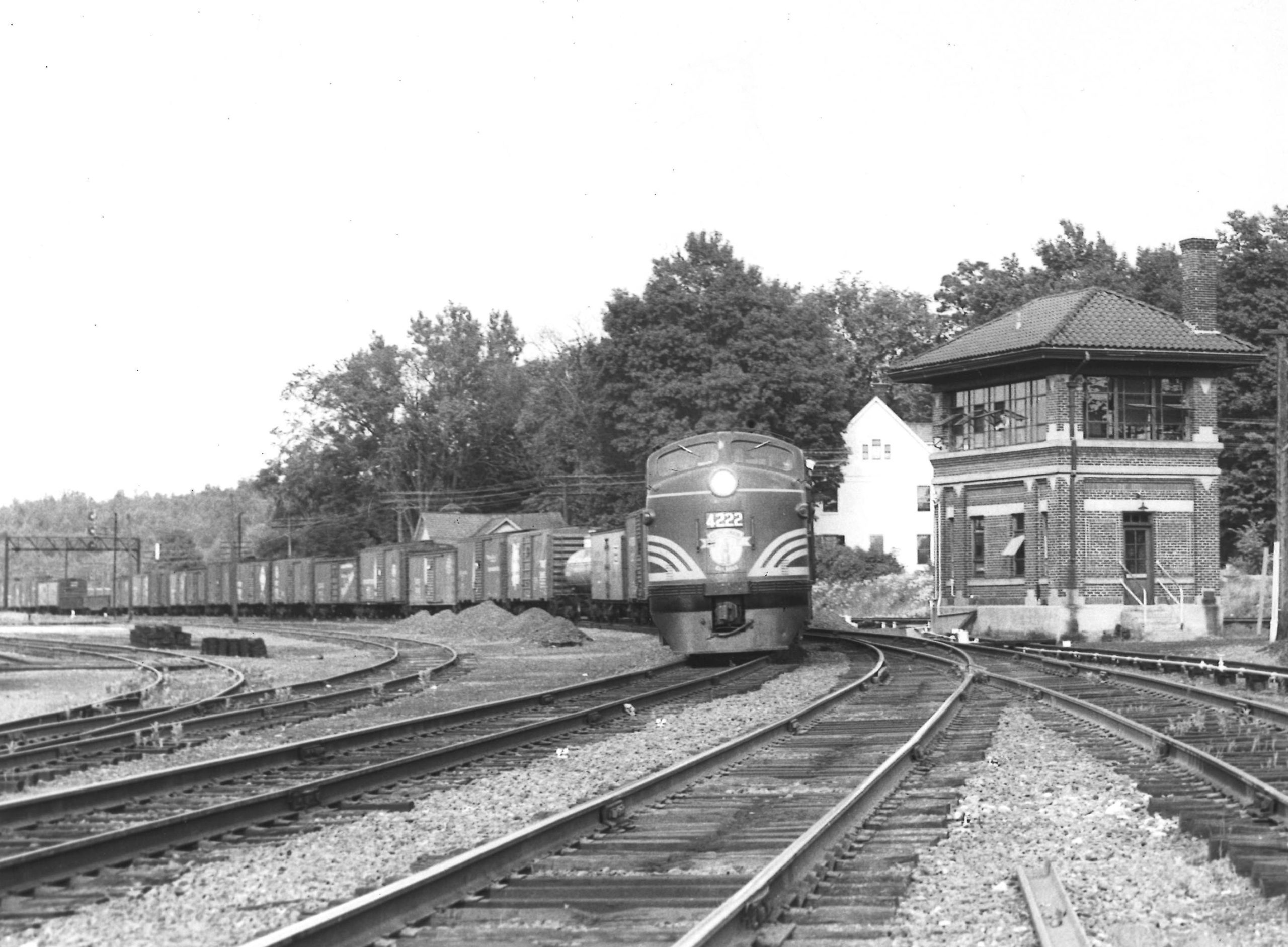 a diesel freight train