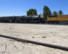 Union pacific parked on the tracks