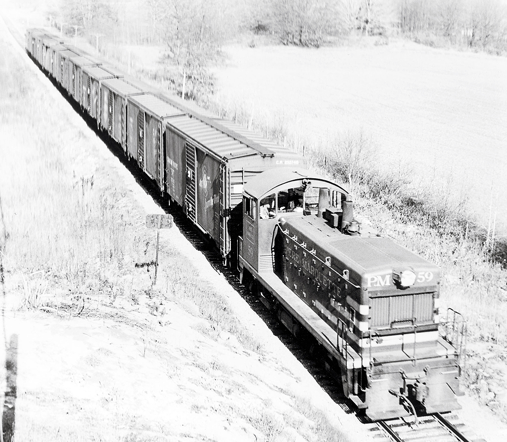 A black and white photo of NW29 on the tracks No. 5
