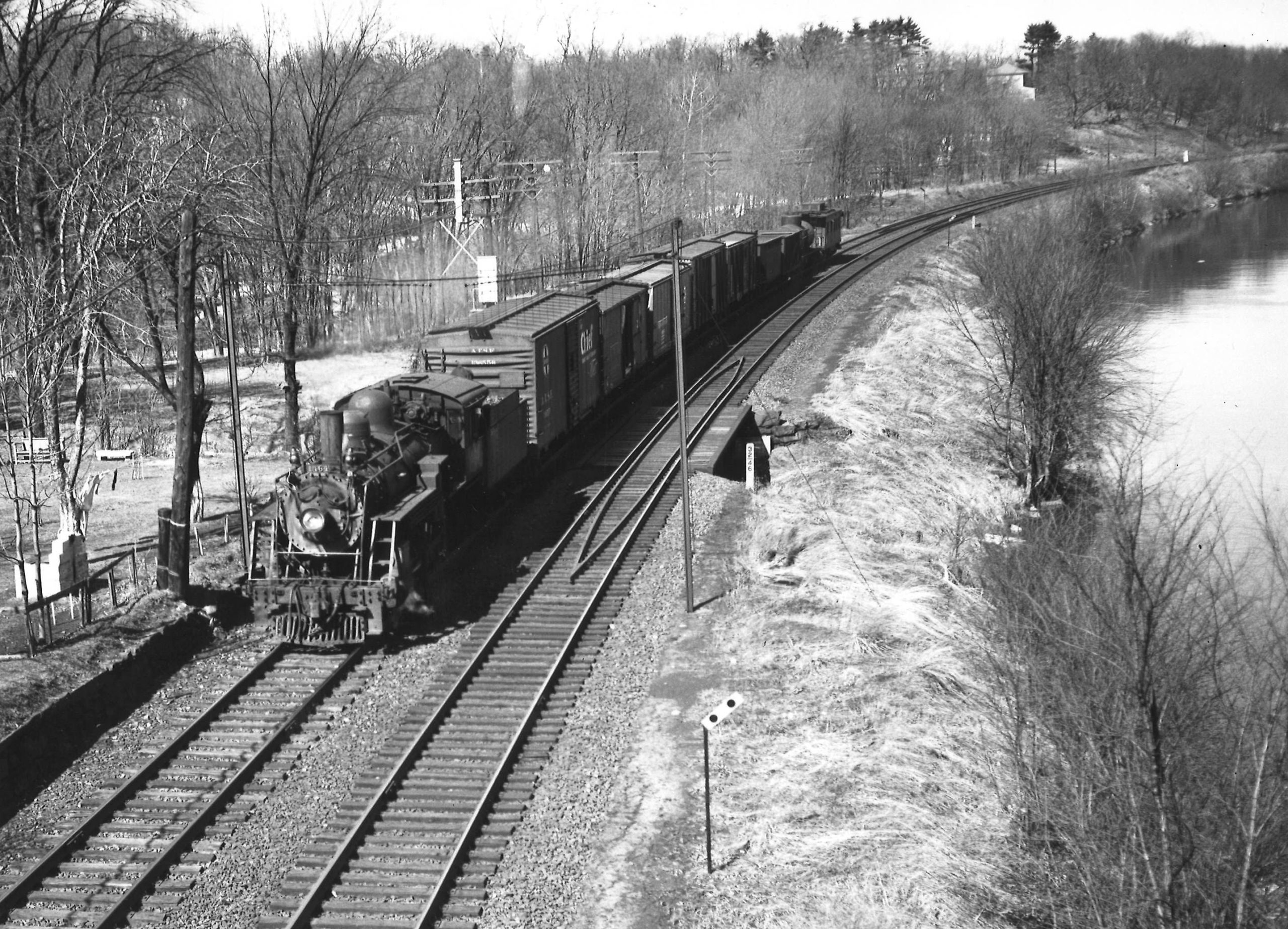 a steam freight train