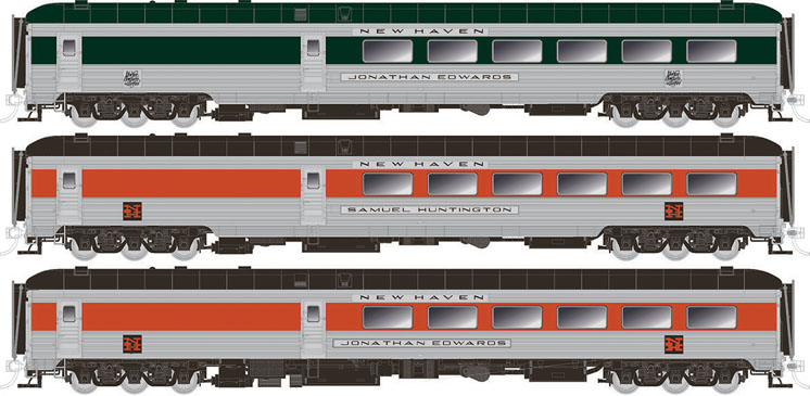 Rapido Trains HO scale New York, New Haven & Hartford stainless steel dining car