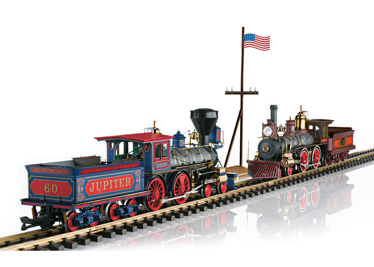 LGB large scale Golden Spike steam locomotive set