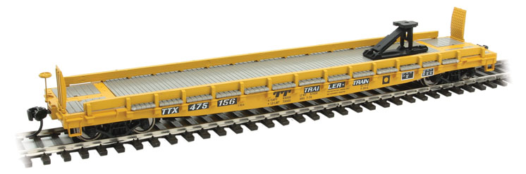 Wm. K. Walthers HO scale General Steel Castings 53-foot piggyback flatcar