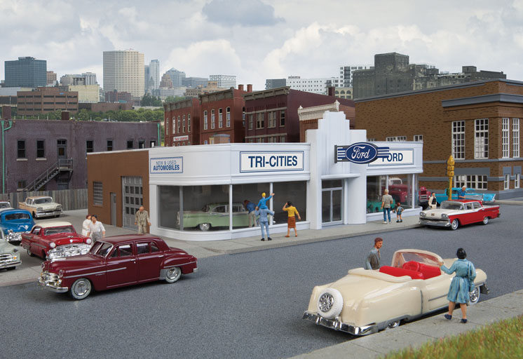Wm. K. Walthers HO scale vintage Ford automobile dealership