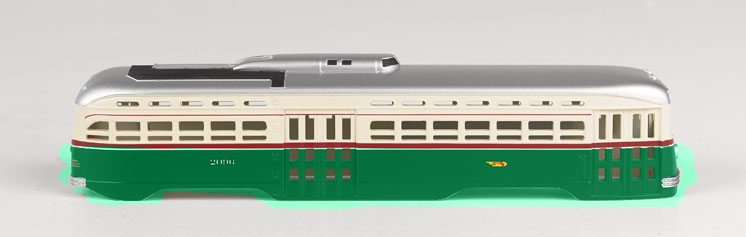 Bachmann Trains HO scale Presidents Conference Committee car with sparking trolley pole