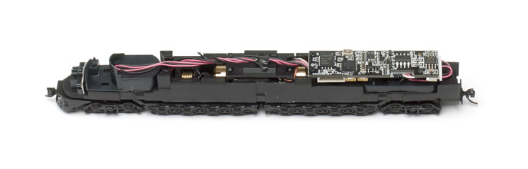 Broadway Limited Imports N scale Baldwin Centipede with shell removed