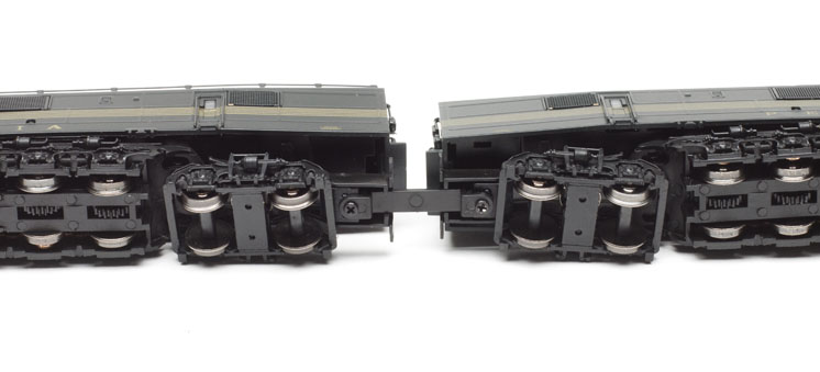 Broadway Limited Imports N scale Baldwin Centipede drawbar connection