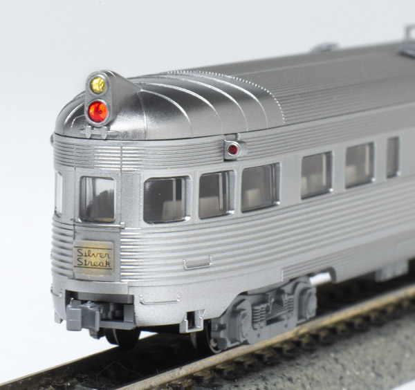 The observation car includes an illuminated tailsign