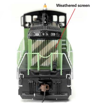 The striping on the radiator has crisp separation between colors