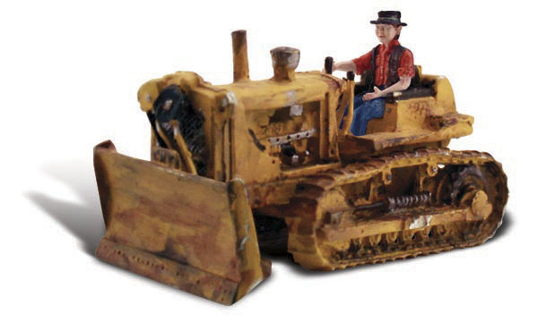 Woodland Scenics HO scale Dewies Dozer figure and vehicle set