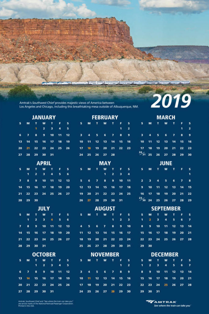 Amtrakcalendar
