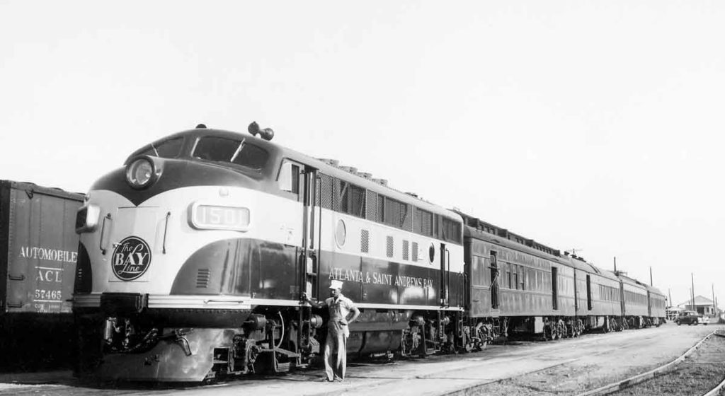 F unit on passenger train