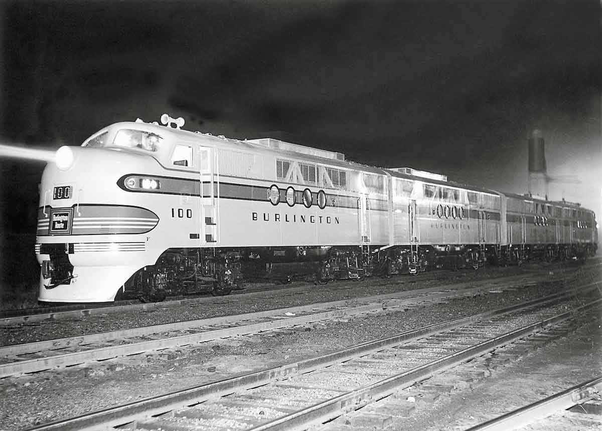 Four unit diesel set at night