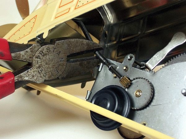 disassembling a toy train