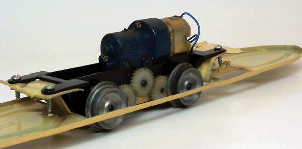 metal frame with engine