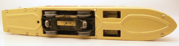 underside of toy train