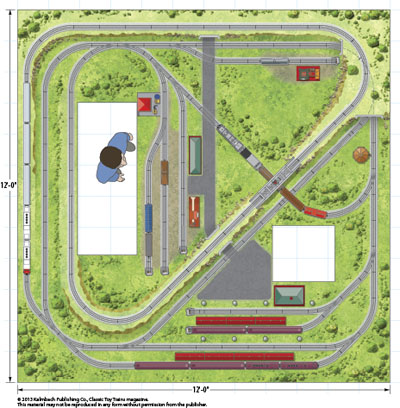 drawing of square track plan