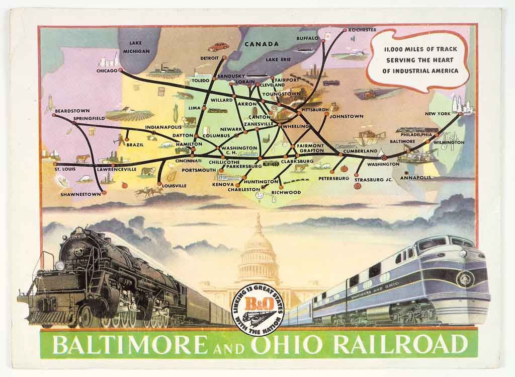 A Baltimore and Ohio rail map