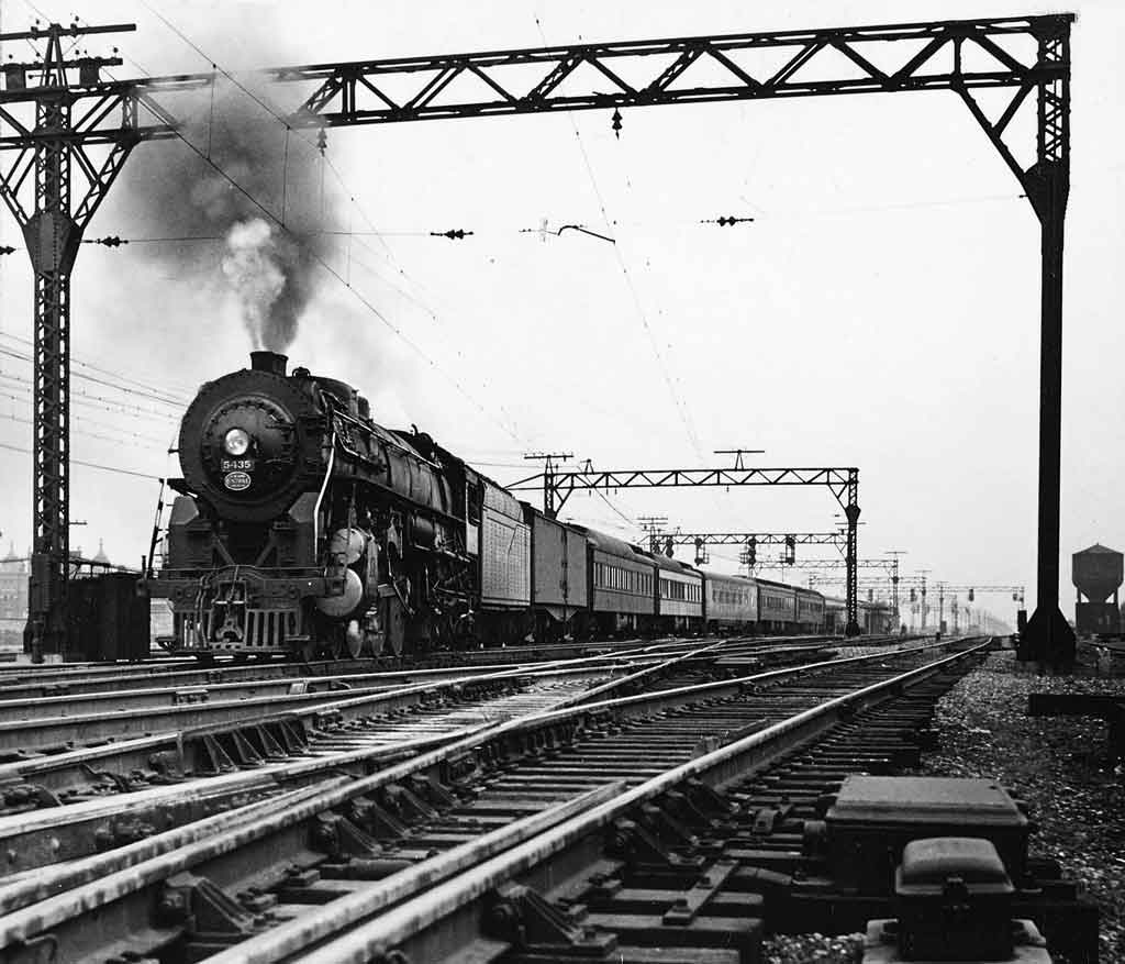 a steam engine passenger train