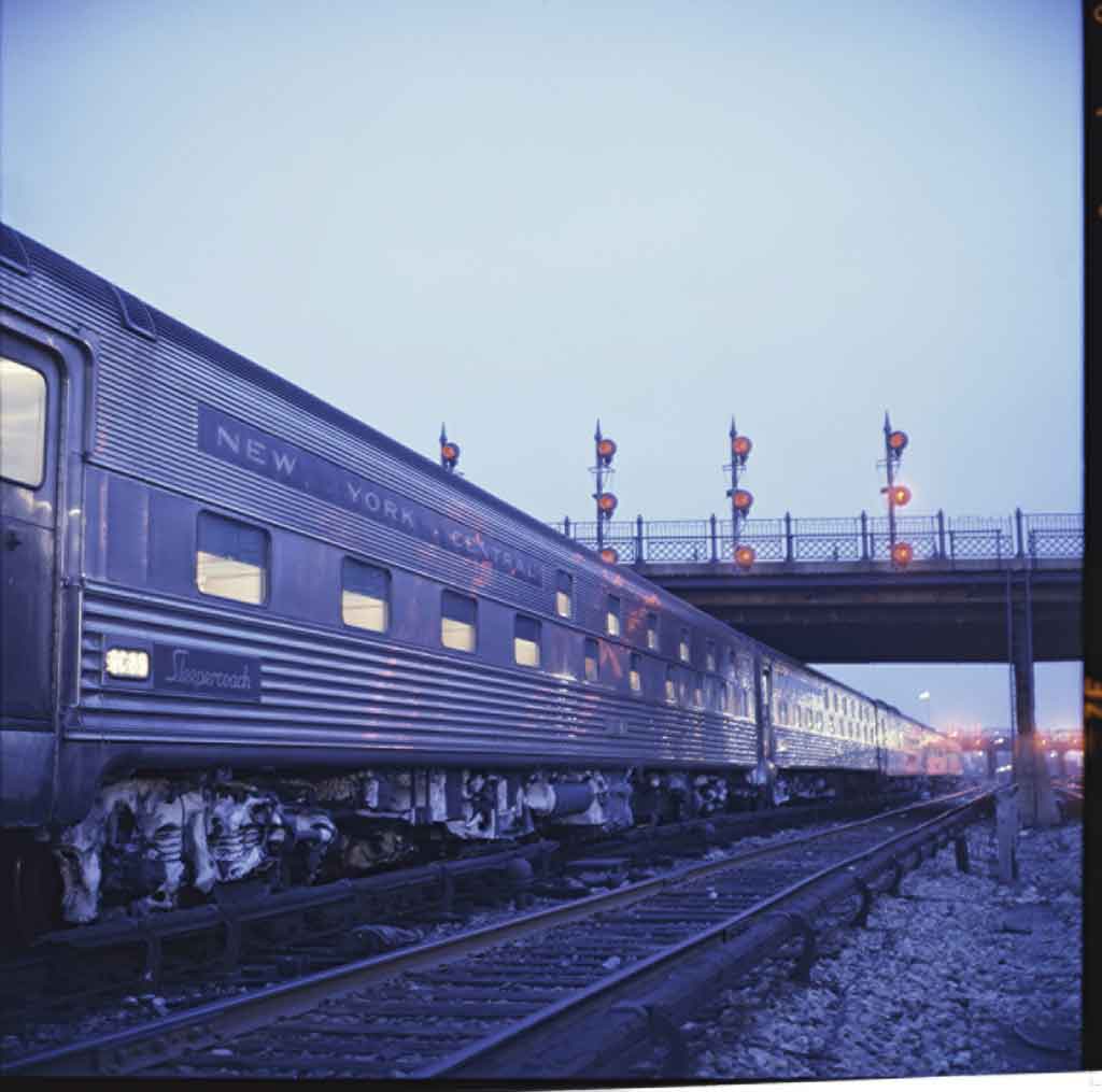 a sleeper car on a passenger train