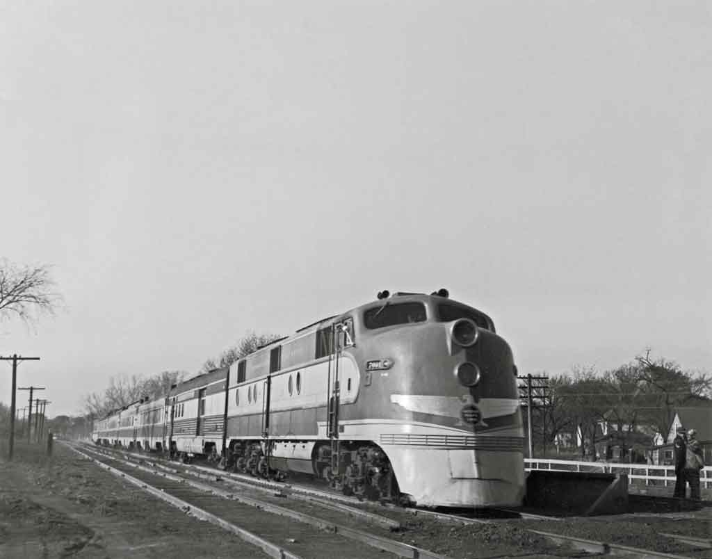 Diesel powered streamline passenger train