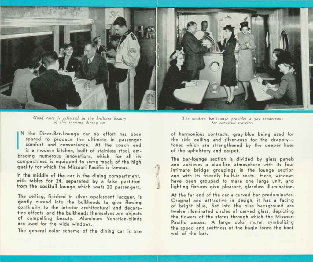 Passengers in dining car