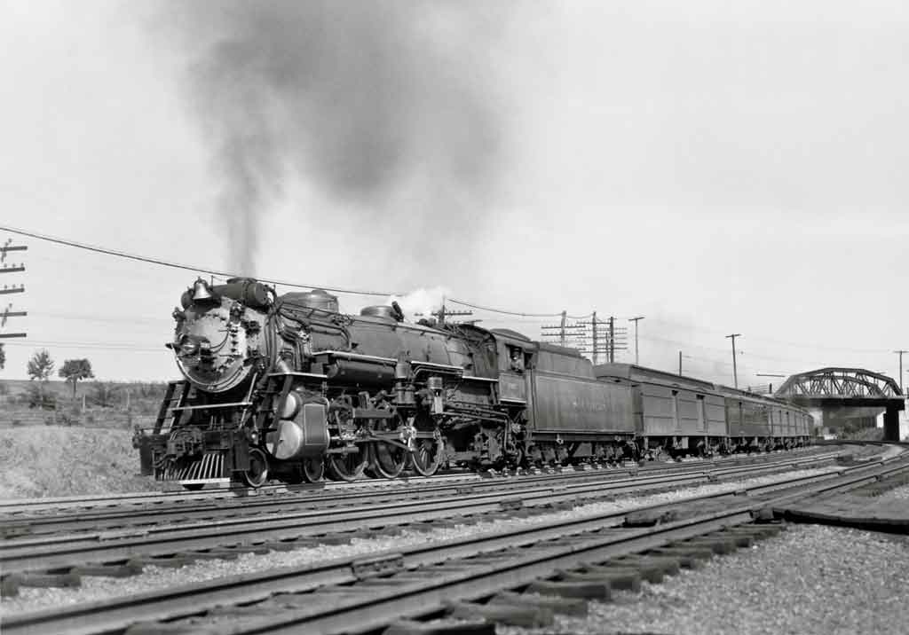 A locomotive on the tracks