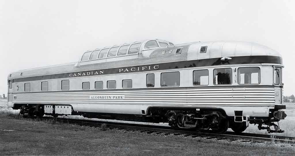 Side view of dome observation car
