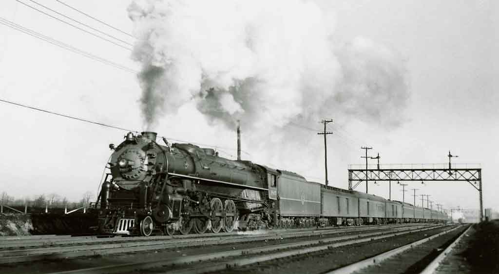 a steam engine passenger train