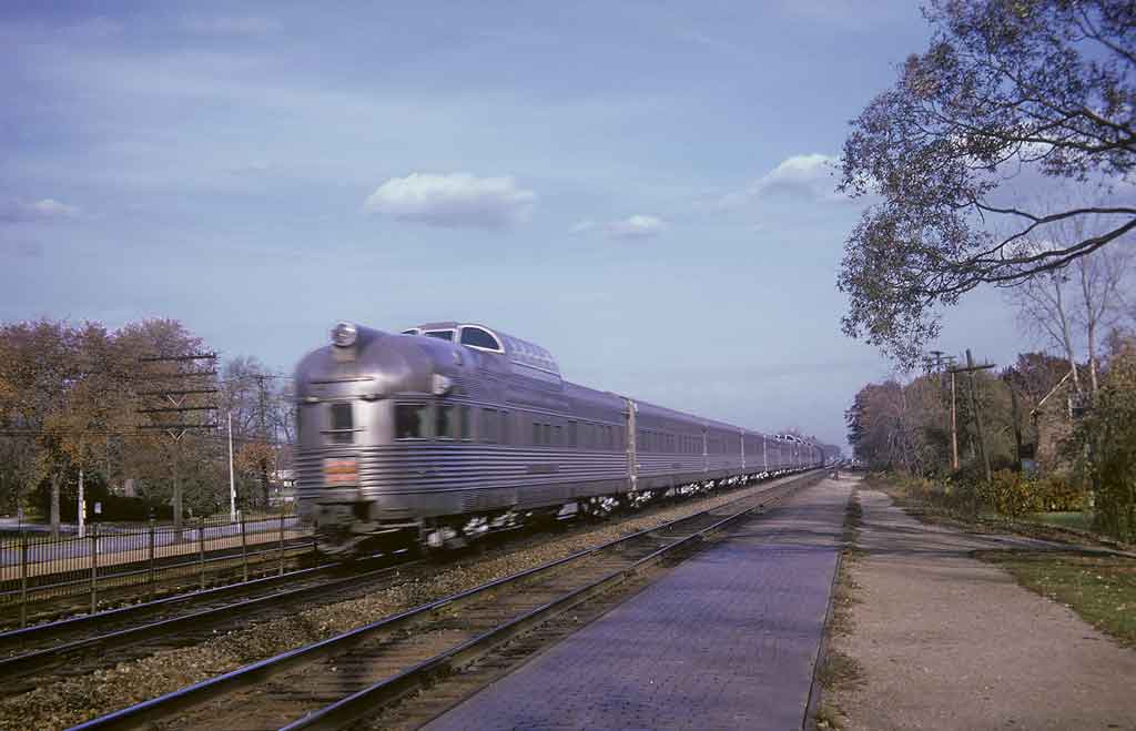 A silver training on the tracks