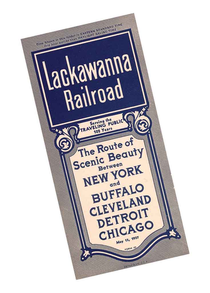 a cover of a timetable