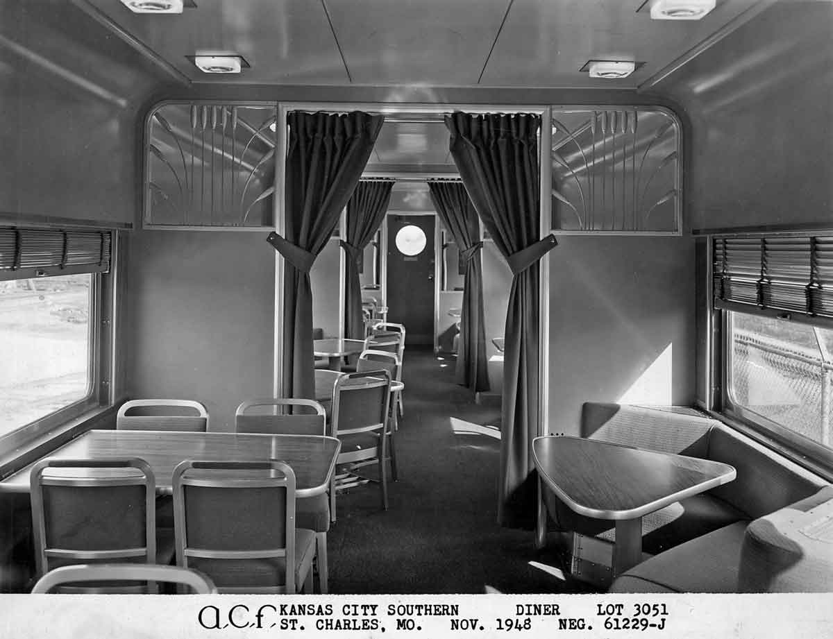Interior of dining car