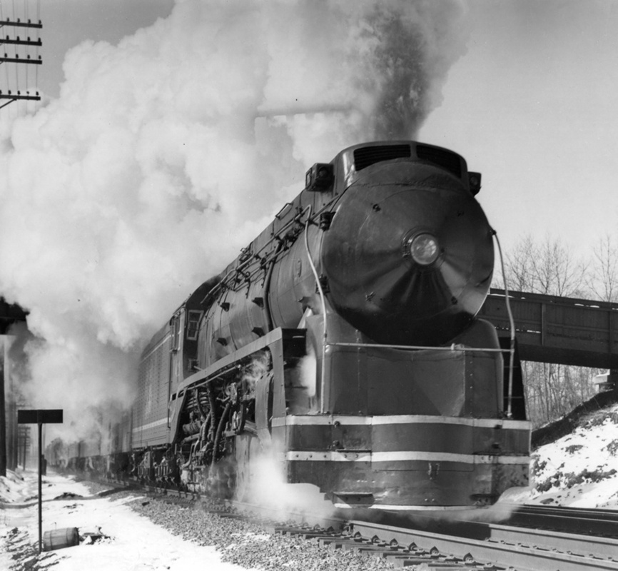 a streamlined locomotive