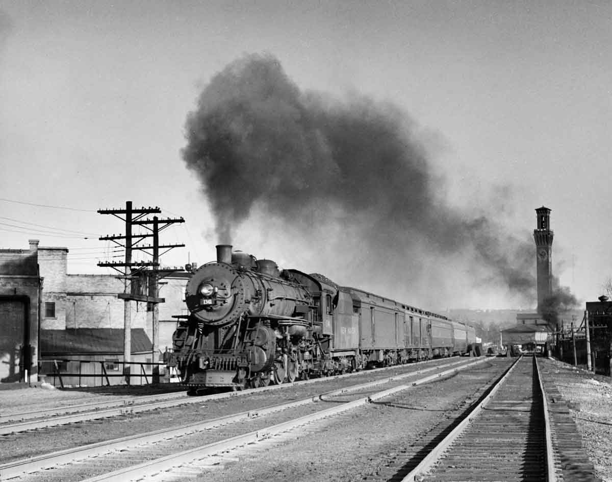 a steam passenger train