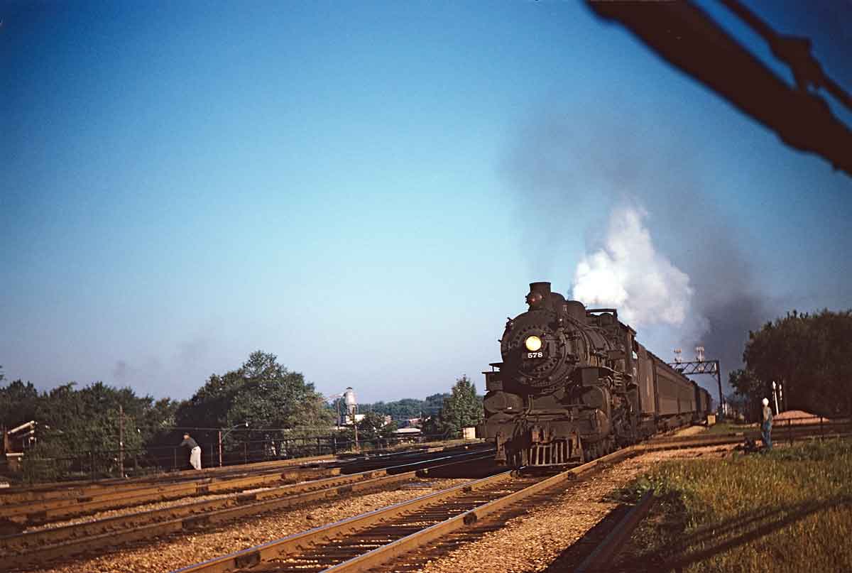 a steam engine passenger train